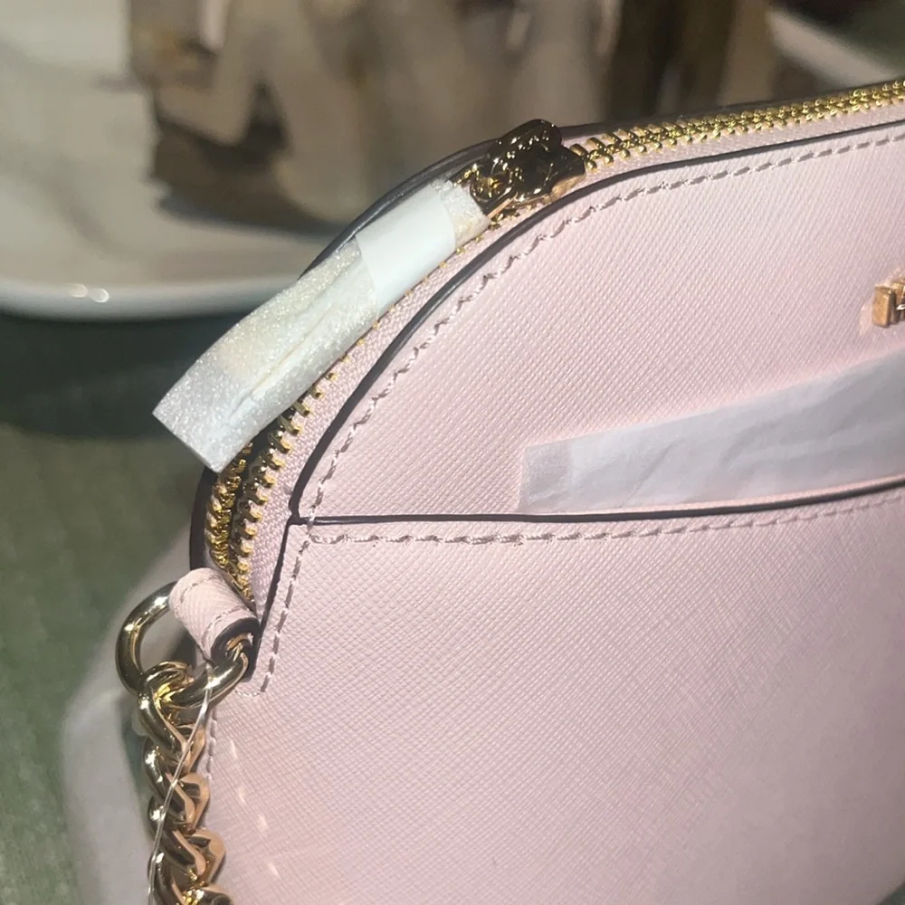 Michael Kors Jet Set Travel Medium Dome Blush Pink Adjustable Crossbody NWT